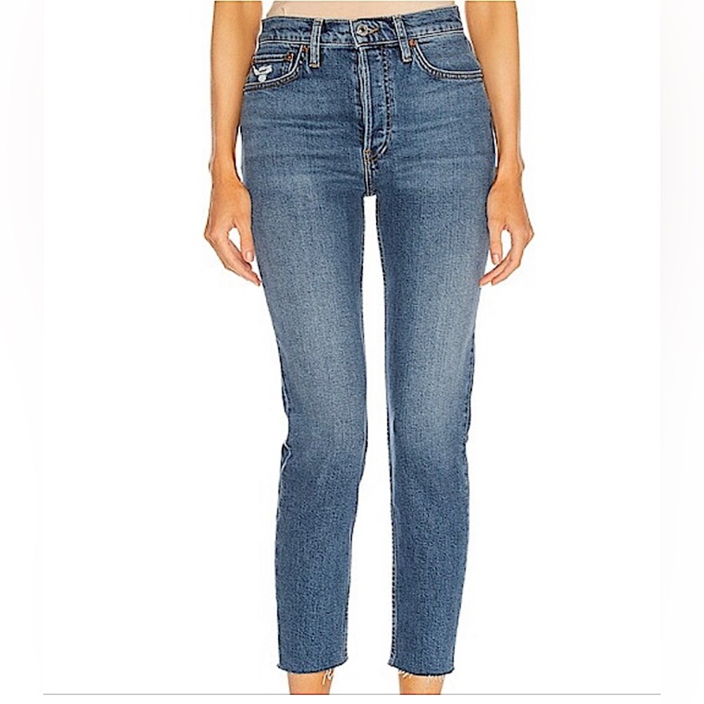 Re/Done Women's High Rise Jeans - Blue